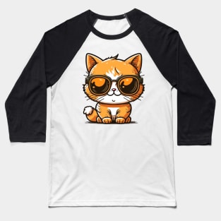 Cat wearing sunglasses cool Baseball T-Shirt